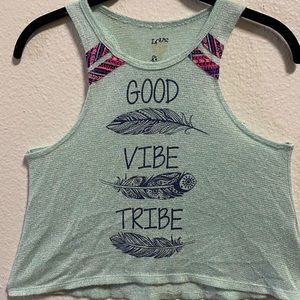 Girl size 7-8 sparkly blue tank top